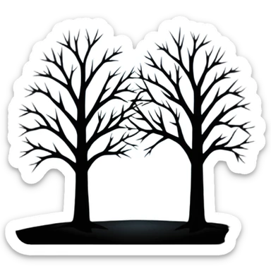 dark trees  sticker