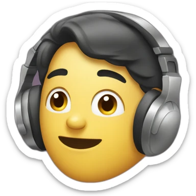 I listen to music sticker