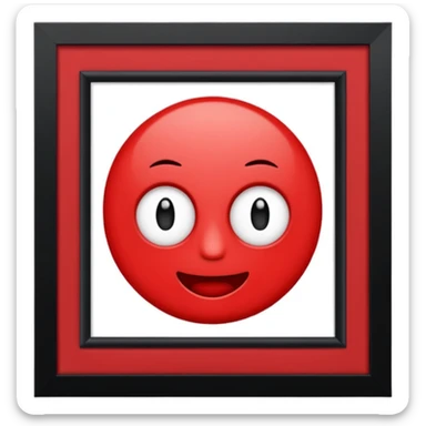 just the text "alô!" with a red frame sticker