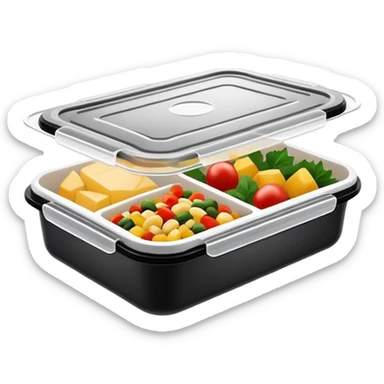 meal prep container black sticker