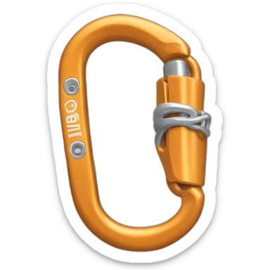 Climbing carabiner realistic sticker