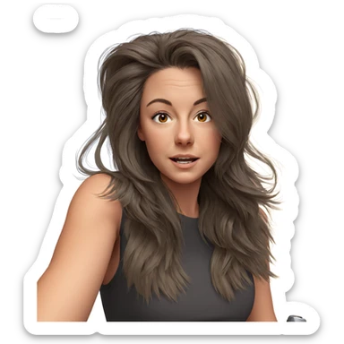 realistic portrait of a girl sticker