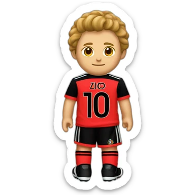 Flamengo number ten zico shirt backwards sticker