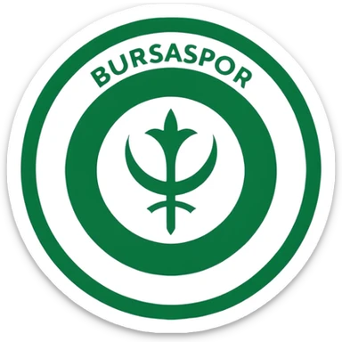 Green,white color Bursaspor turkish football club logo sticker