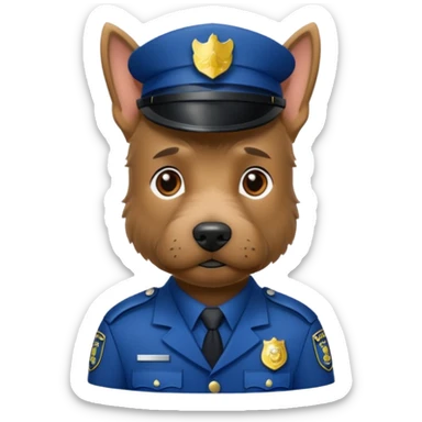 Scottish terrier police officer sticker