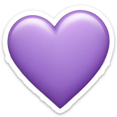 Light Purple Heart with smaller light purple heart inside it sticker