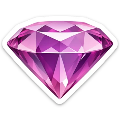 a purple diamond with pink hues sticker