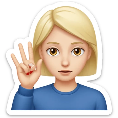 Rolling eyes while flipping someone off  sticker