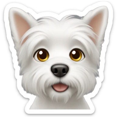 Little white dog  sticker