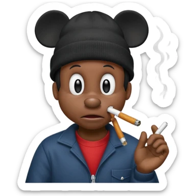 Mickey racaille qui fume  sticker