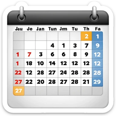 calendar page january 23 sticker