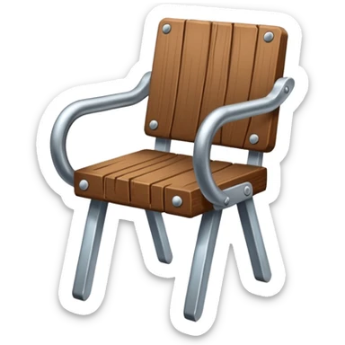 una silla y una mancuerna sticker