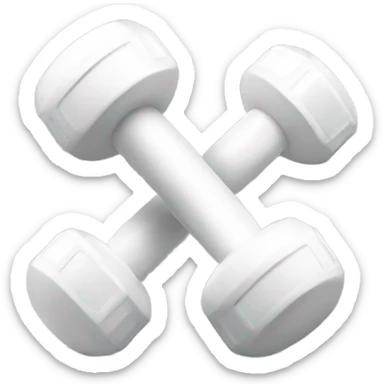 Withe dumbbells sticker