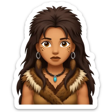 cave woman sticker