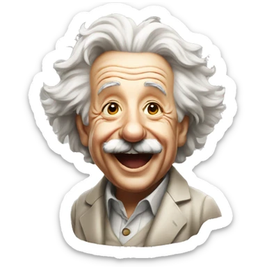 happy albert einstein celebrates sticker