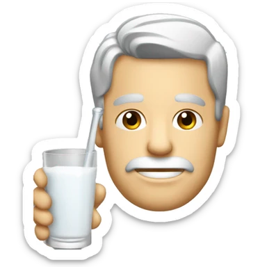 a white male drinking glass handle bottle sticker