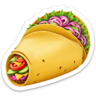 Pink taco sticker