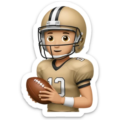 A person playing football on the field sticker