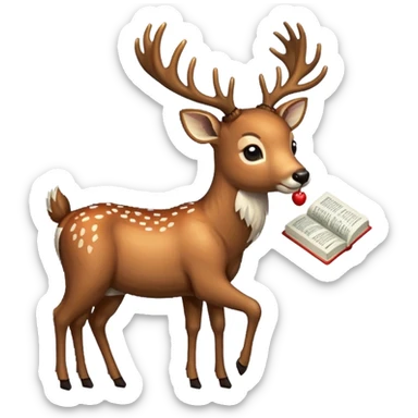 pixel deer eating a sentence
The words are UPDATE sticker