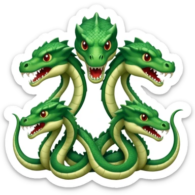 Three-headed hydra – Green scales, snarling





 sticker