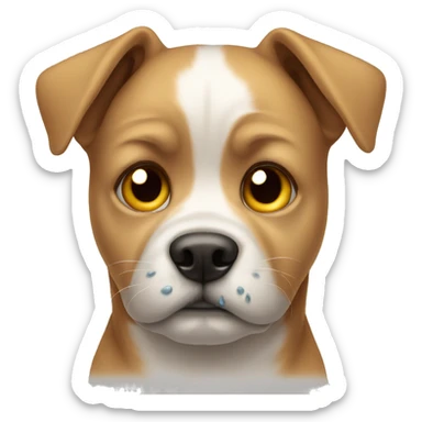 dog with tear sticker