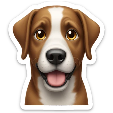 friendly dog looking straight ahead sticker