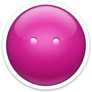 magenta color sphere. Negative : Emoji. sticker