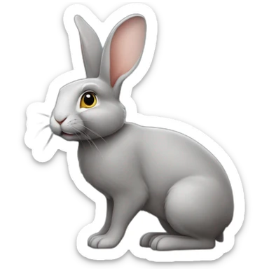rabbit-lopear-gray-fullbody sticker