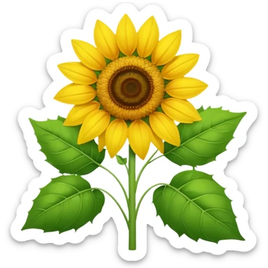 I give the picture name sunflower.   i want guess the two emoji  sunflower  sticker