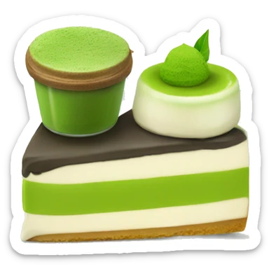 Matcha and cheesecake  sticker