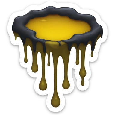 Dark yellow ooze puddle sticker