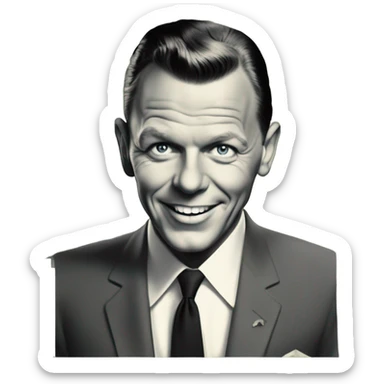 1960s style sinatra with money and money in eyeballs sticker