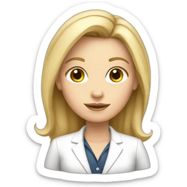 white girl in a pantsuit sticker