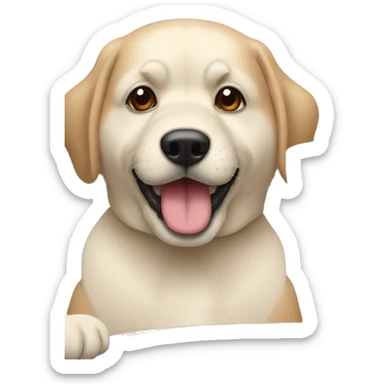 Chien qui mange du couscous sticker