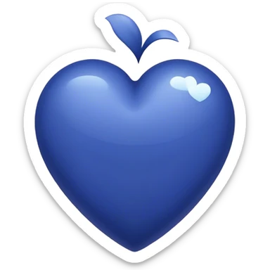 Indigo colour heart  sticker