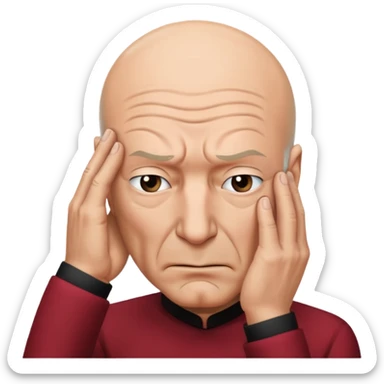 picard face palm sticker