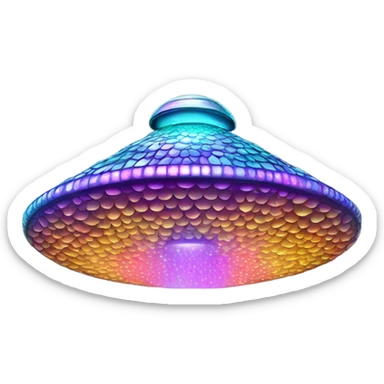 UFO with scales sticker