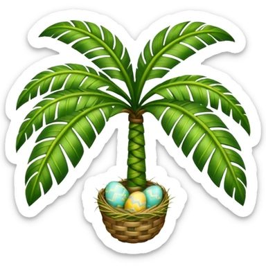 Easter palm decoration sticker