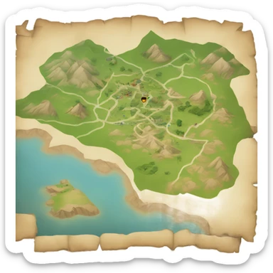 map of lubya north palestn sticker