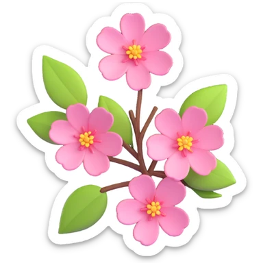 pink sakura cherry flower, remove background sticker