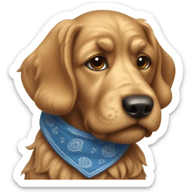 Doodle dog with bandana sticker
