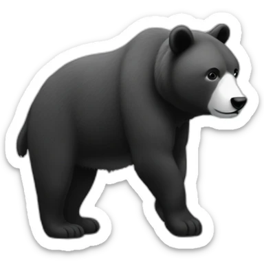 Oso perezoso colgando de una rama a blanco y negro sticker