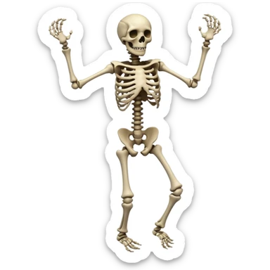 horror skeleton full body dead dancing with poison sticker