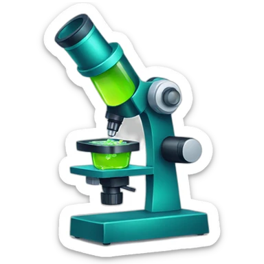 microscope examining cell sticker
