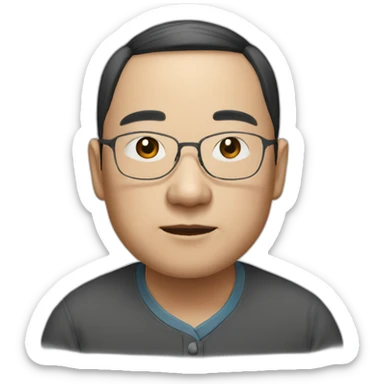 Portrait of a Chinese resident sticker