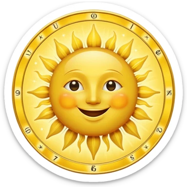 "the sun" tarot card sticker