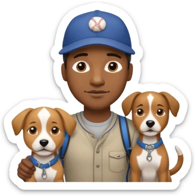 Dog Walker black man sticker