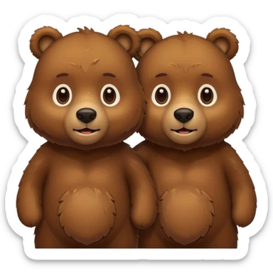 Bear couple sticker