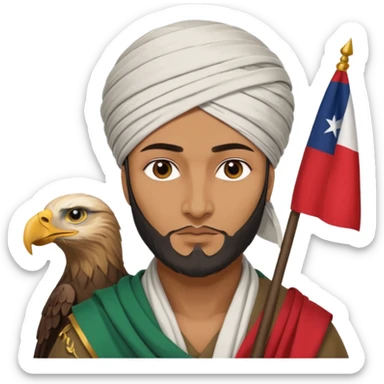 Saladin ayyubi eagle flag historically accurate sticker