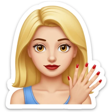 Jessie Murphy with  the nail emoji sticker